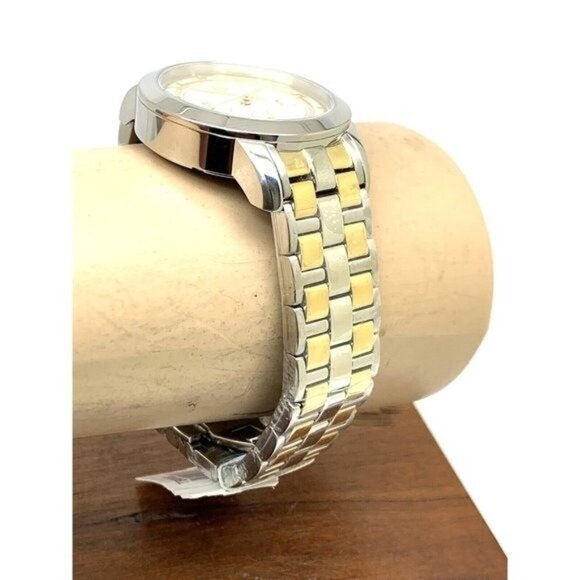 Tory Burch Women's Watch TBW1052 Quartz Chronograph Cream Dial Two Tone Steel - Picture 12 of 14